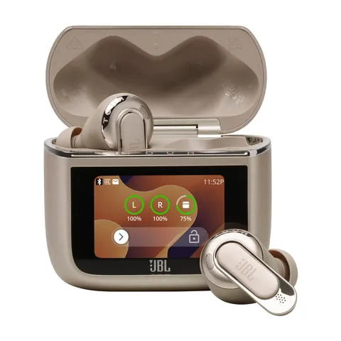JBL Tour Pro 3 Auricolari Wireless, Cancellazione del Rumore, Caffellatte
