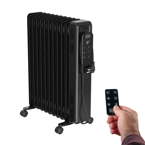 Black+Decker BXRA2501E - Radiatore a olio elettronico 2500W | 11 elementi | 3 intensità