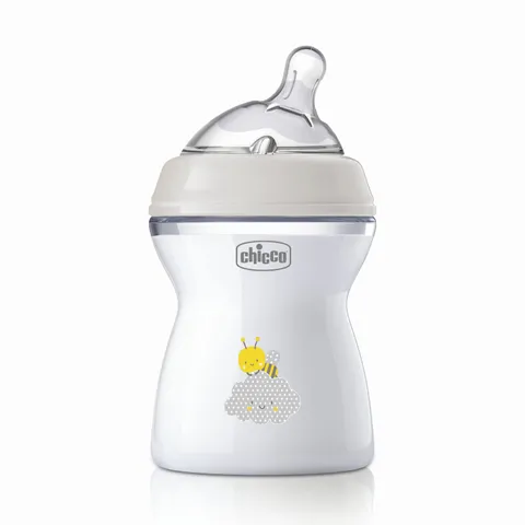 Chicco Natural Feeling Biberon Anticolica 2 Mesi + da 250 ml, Biberon con Tettarella in