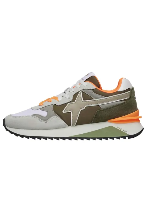 w6yz Sneakers in Tessuto Tecnico e Suede, Marrone 40