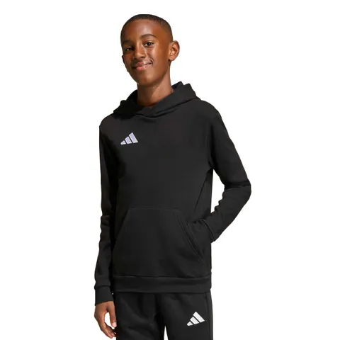 adidas Unisex - Bambini e Ragazzi Entrada26 Hoodie Kids Sweatshirt, Black/White, 7-8 Years