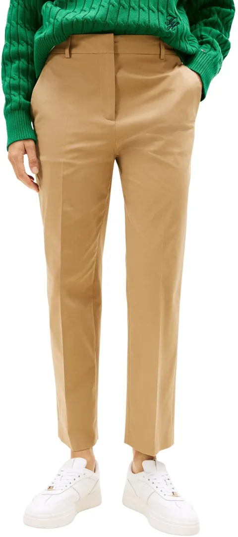 Tommy Hilfiger Co Blend Slim Straight Chino Ww0Ww40504, Pantaloni in Tessuto, Donna