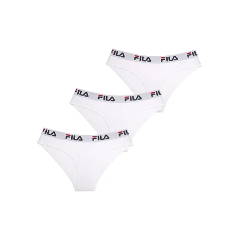Fila Mutande Donna Cotone, Set da 3, Bianco 43W (S)