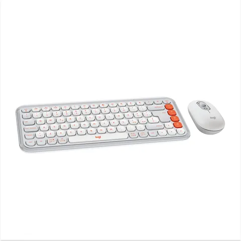 Logitech POP ICON COMBO, kit mouse e tastiera Bluetooth, digitazione comoda, tasti e pulsanti programmabili, clic discreti, Easy-Switch fino a 3 dispositivi, Layout Italiano QWERTY - Bianco