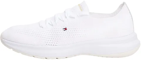 Tommy Hilfiger Donna Sneakers Running Knit Profilo Basso, Bianco (White), 41