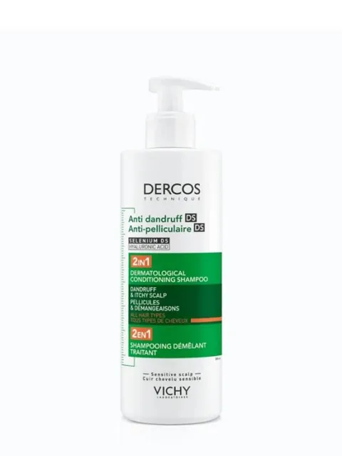 Vichy Dercos, Shampoo Anti-Forfora 2-in-1 con Balsamo, Per Tutti i Tipi di Capelli, Cura