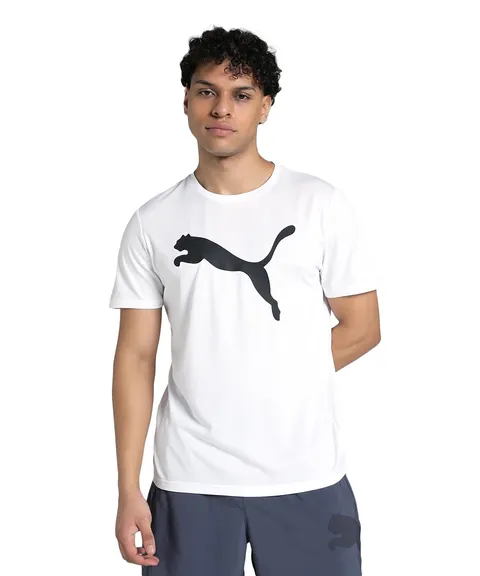 Puma M TAD Essentials Solid Cat Tee (CF Big Cat), Magliette Unisex - Adulto, Puma White