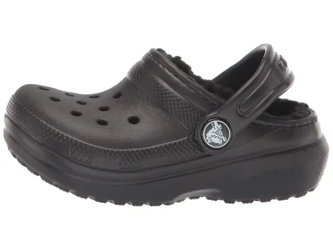 Crocs Classic Lined Clog T Unisex - Bambini e ragazzi, Black/Black, 24/25 EU
