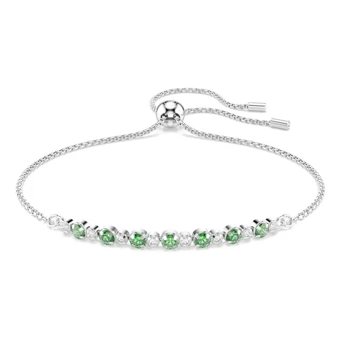 Swarovski Braccialetto Matrix, Taglio Round, Verde, Placcato rodio