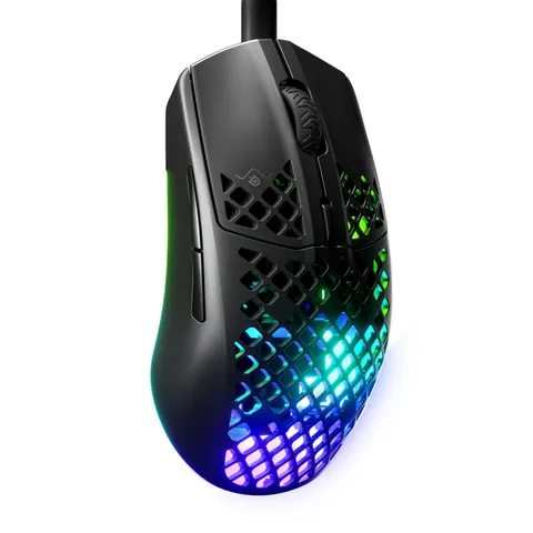 SteelSeries Aerox 3 - Mouse da gioco RGB traforato - Design ultraleggero e resistente