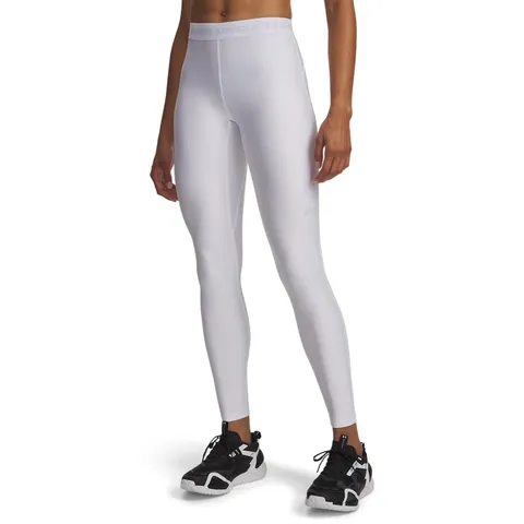 Under Armour UA HeatGear Legging - Bianco / / Grigio Halo - MD, Bianco / / Grigio Alone, M