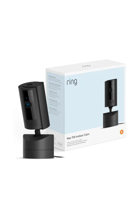 Videocamera interna inclinabile Ring (Pan-Tilt Indoor Camera) | Videocamera di sicurezza plug-in | Panoramica 360°, inclinazione 169° | Ring Protect: 30 gg. prova gratuita