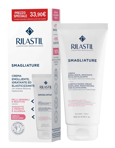 Rilastil Crema Smagliature, Trattamento Contro le Smagliature, Emolliente, Idratante ed