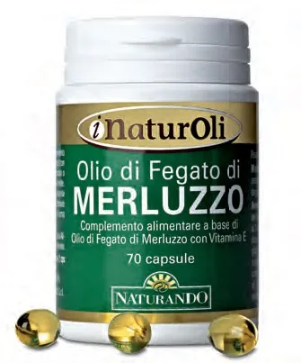 Naturando Olio di Fegato di Merluzzo ricco di Omega 3, vitamina A e vitamina D e Vitamina
