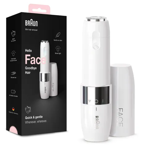 Braun Face Epilatore Elettrico Donna, con Rifinitore di Precisione, Depilazione Elettrica