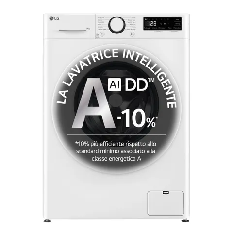LG AI DD F2R3S09AIDD Lavatrice Slim a Carica Frontale 9kg Serie R3, Lavatrice Classe A