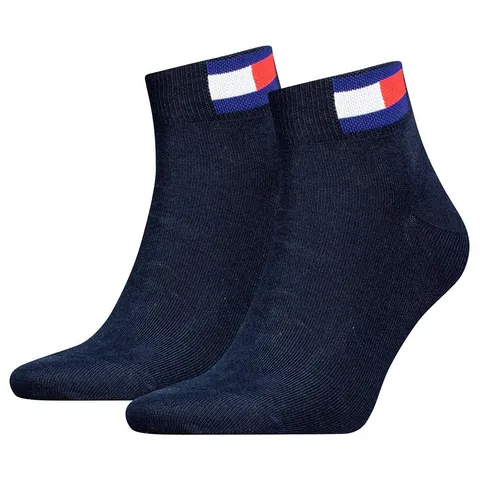 Tommy Hilfiger Quarter, Calzini Unisex - Adulto, Navy, 39-42