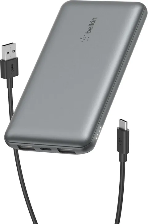 Belkin BoostCharge Power Bank 10000mAh con Porte USB-C e USB-A - Grigio