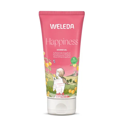 Gel doccia Happiness Pompelmo, Deterge delicatamente e lascia una sensazione di cura