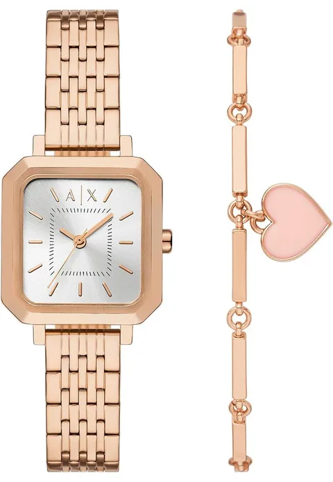 Armani Exchange Orologio da donna, Quarzo Movimento a tre lancette e cassa da 27 mm con
