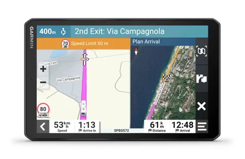 Garmin Camper 895, Navigatore GPS per Camper e Caravan, Display da 8", Mappa Europa