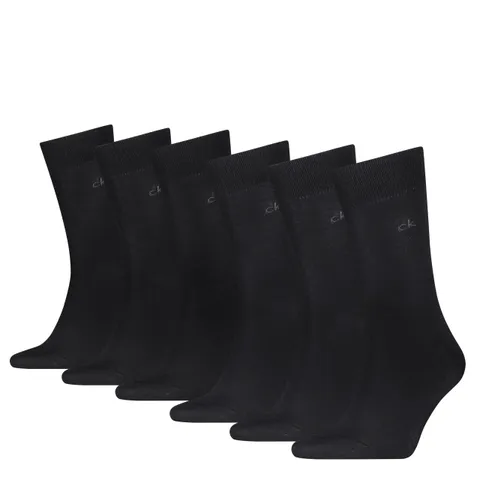 Calvin Klein Classic Sock, Nero, 39-42 (Pacco da 6) Uomo