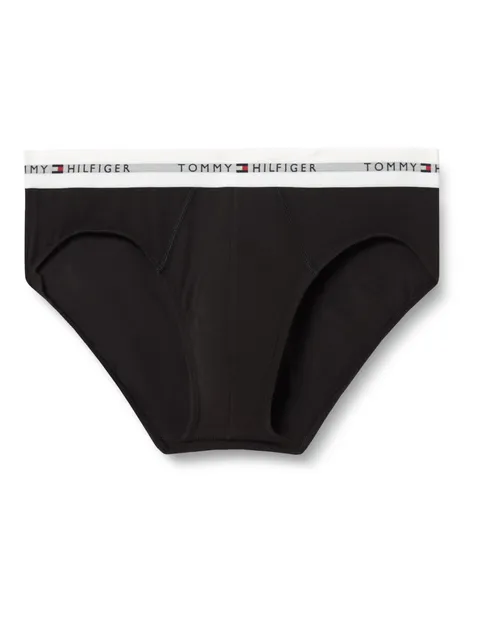 Tommy Hilfiger Slip da Uomo 3P WB UM0UM03876, Multicolore (Nero/Nero/Nero Bianco WB), XXL