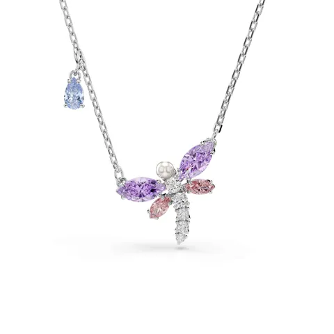 Swarovski x Ariana Grande Pendente, Taglio misto, Libellula, Multicolore, Placcato rodio