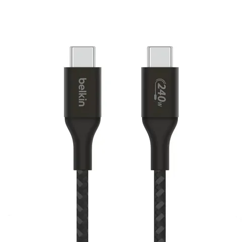 Belkin - Câble tressé USB-C vers USB-C 240W, 1m noir