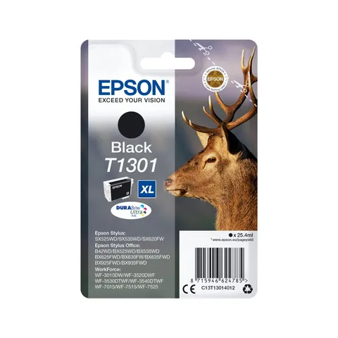 Epson T130 Serie Cervo Nero XL DURABrite Ultra
