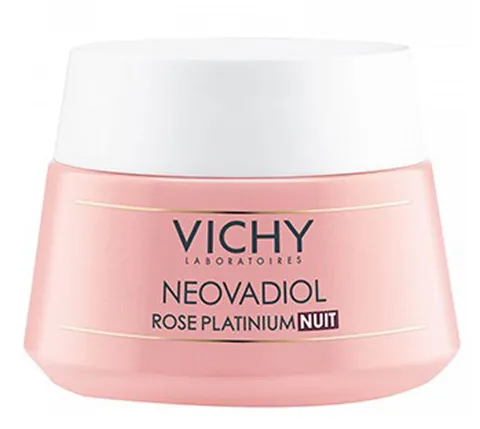 Vichy Neovadiol Rose Platinium, Crema Notte Rivitalizzante e Rimpolpante, Per Tutti i