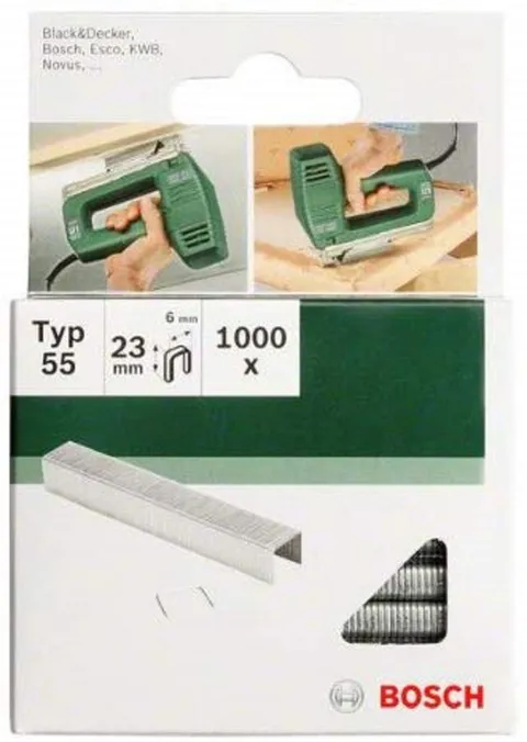 Bosch 2609255844 - Punti stretti a corona 18 mm, modello 55, confezione da 1000 pezzi