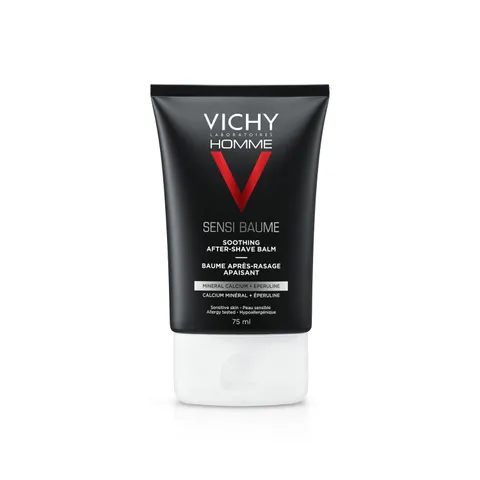 Vichy Homme Sensi Baume Mineral, Balsamo Dopobarba, Post Rasatura, 75 ml