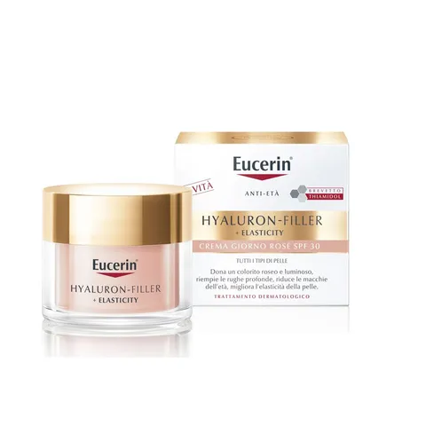 Eucerin Hyaluron-Filler + Elasticity Crema Giorno Rosé SPF 30 50 ml, Crema colorata viso