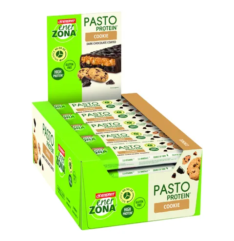 Enervit, Enerzona Pasto Cookie, Barretta Sostitutiva Pasto, Box da 25