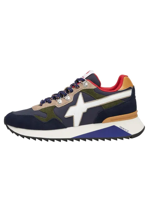 w6yz Yak-M.-Sneaker in Tessuto Tecnico e Suede-Navy, Navy 41