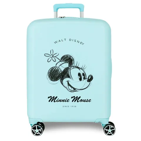 Valigia da cabina Disney Minnie You are Magic Blu 40x55x20 cm ABS rigido Lucchetto TSA