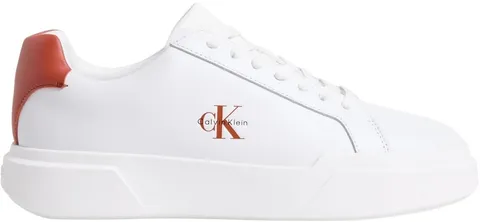Calvin Klein Uomo Sneakers con Suola Preformata Chunky Laceup in Pelle, Bianco (Bright White/Potters Clay), 44