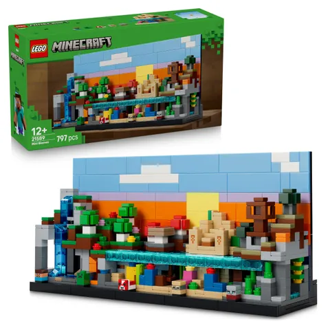 LEGO Minecraft Mini-Biomi Giocattolo - Decorazione Fai da Te in Miniatura per la Stanza