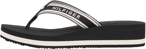 Tommy Hilfiger Sandali estivi da donna con stampa bandiera Th FW0FW09195 Infradito, NERO (nero), 38
