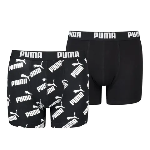 PUMA Boxer, Biancheria Intima Unisex - Bambini e ragazzi, Nero, 134-140