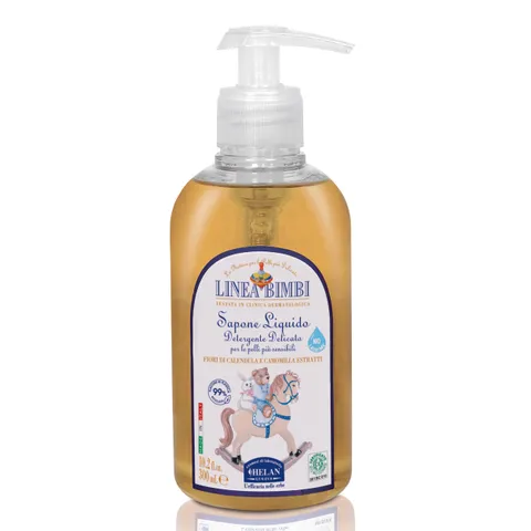 Helan, Linea Bimbi Bio - Sapone Liquido Mani Viso e Corpo per Bagnetto Neonato, Gel