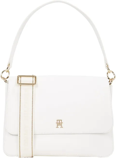Tommy Hilfiger Donna Borsa a Spalla Joy con Logo, Bianco (Ecru), Taglia Unica