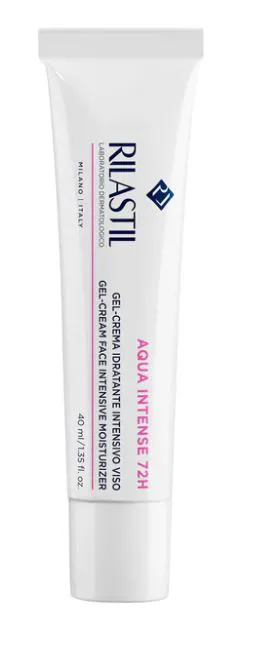 Rilastil Aqua Intense 72H, Gel-Crema Idratante Intensivo per Tutti i Tipi di Pelle, con