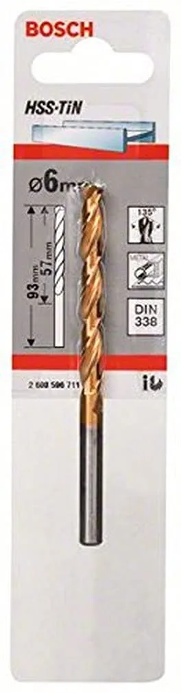 HSS-TiN DIN338: 6,0 x 57 x 93 (1)