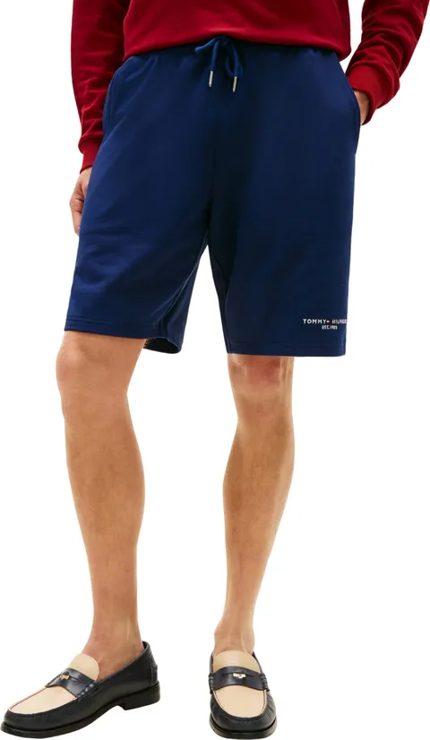 Tommy Hilfiger Tommy Logo Sweatshort Uomo MW0MW43068 Pantaloni Sportivi, Blu, M
