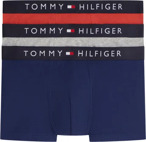 Tommy Hilfiger Uomo Boxer Confezione da 3 con Fascia con Logo, Multicolore (Drk Ash/PRP