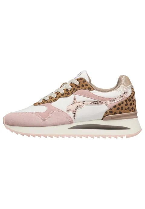 w6yz Yak-W. Leo Suede/Nylon Beige-White-Salmon