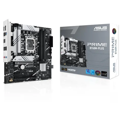 ASUS Prime B760M-PLUS Scheda madre Intel (LGA 1700) mATX, PCIe 4.0, 2 slot M.2, Realtek