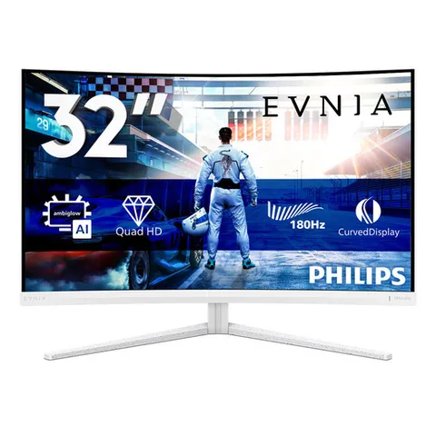 Philips Gaming Monitor 32M2C5501 31.5 pollici, Curvo, 2560x1440, WQHD, 180Hz, Fast VA